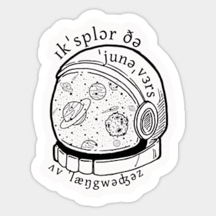 Explore The Universe Of Languages Sticker